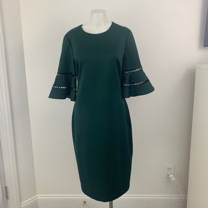 Ted Baker Filnio Dark Green Dress Size 12 USA